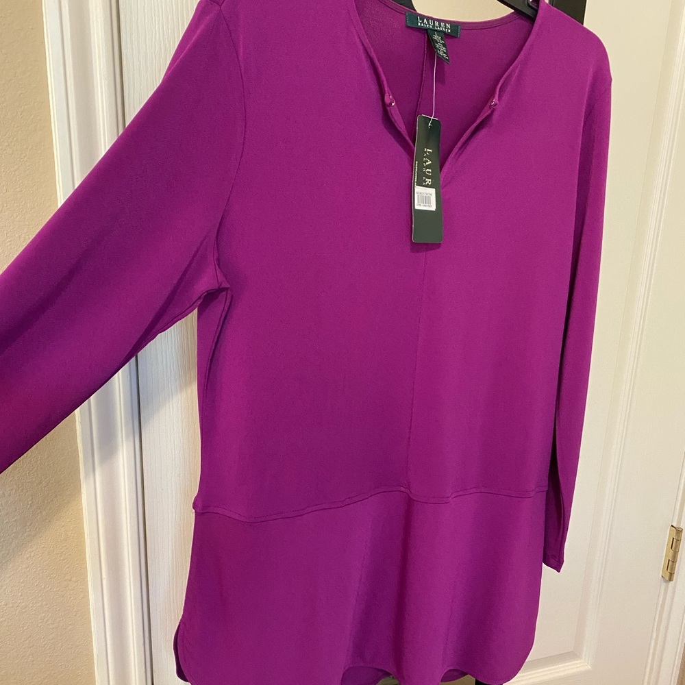 Lauren Ralph Lauren Purple Blouse - Large